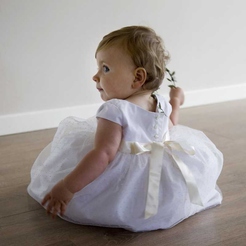 Polka dot tulle Anna baby girl dress