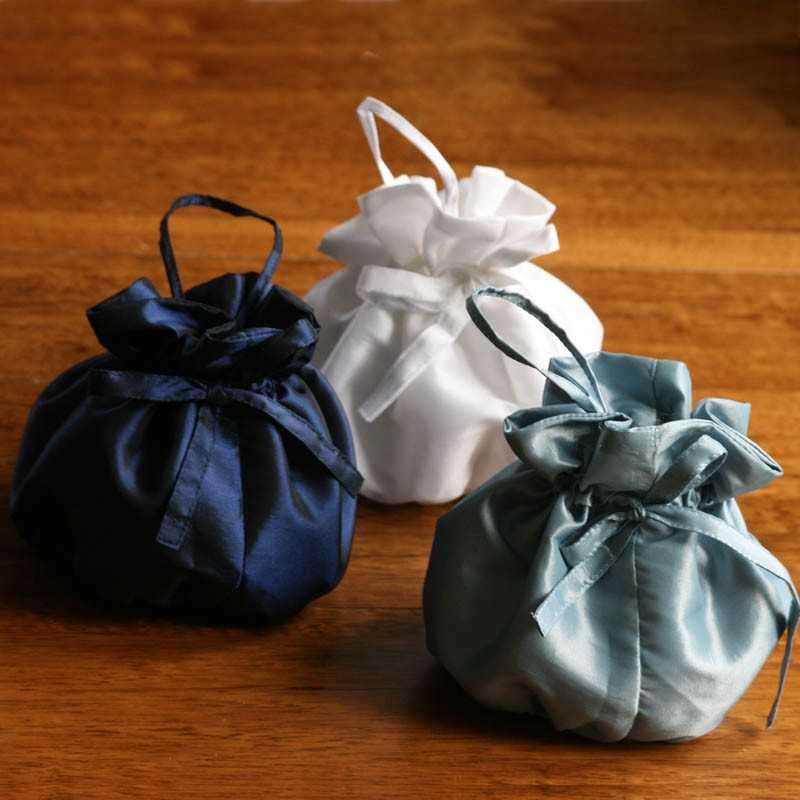 Drawstring bag purse dolly bag for flower girls by little eglantine