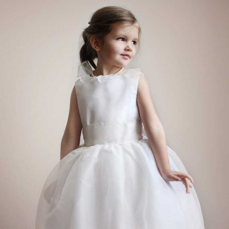 Chloe  - size 3- Off White taffeta & silk organza