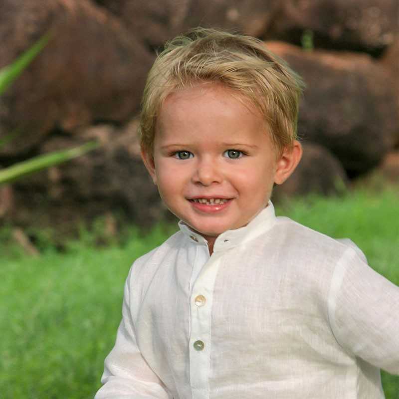 White linen shirt for toddler clearance boy