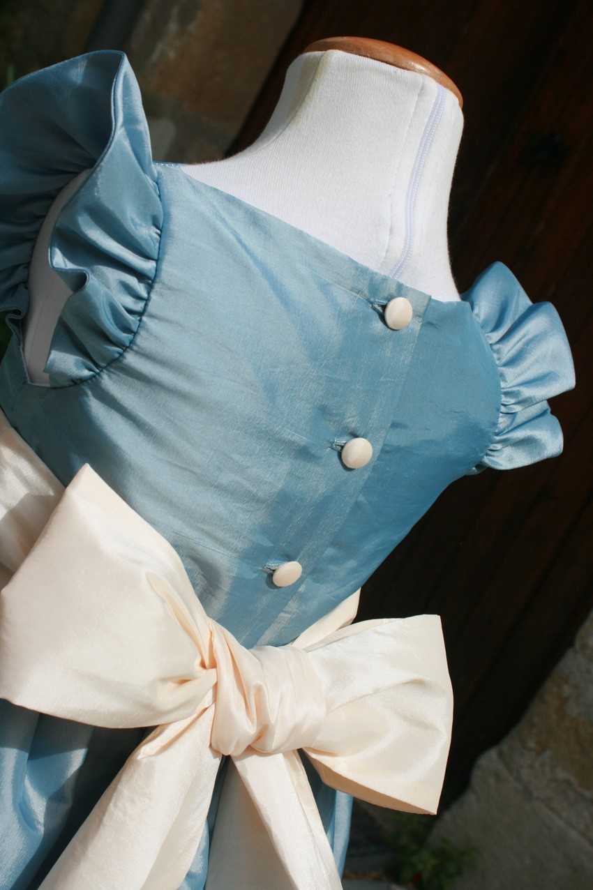 Isobel ruffled sleeves designer flower girl dress Little Eglantine UK