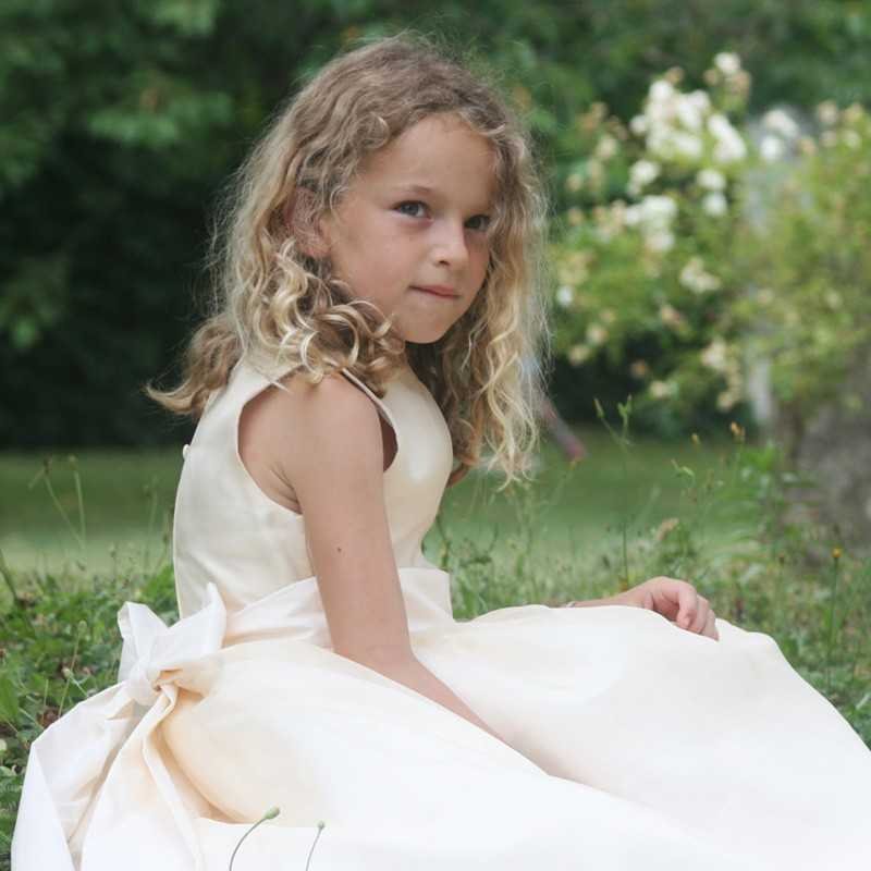 Caroline silk organza dress - Little Eglantine