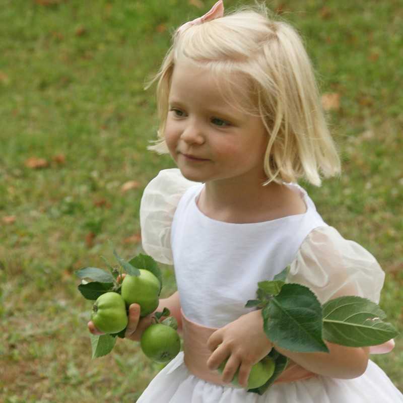 Alix silk organza flower girl dress - Little Eglantine