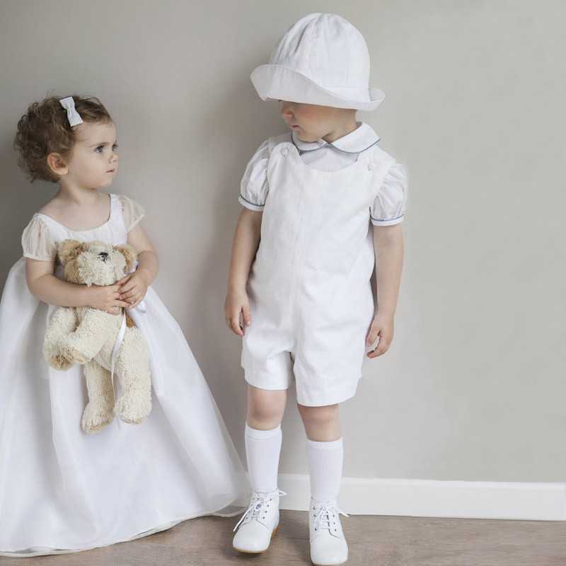 White Baby Rompers by royal designer Little Eglantine