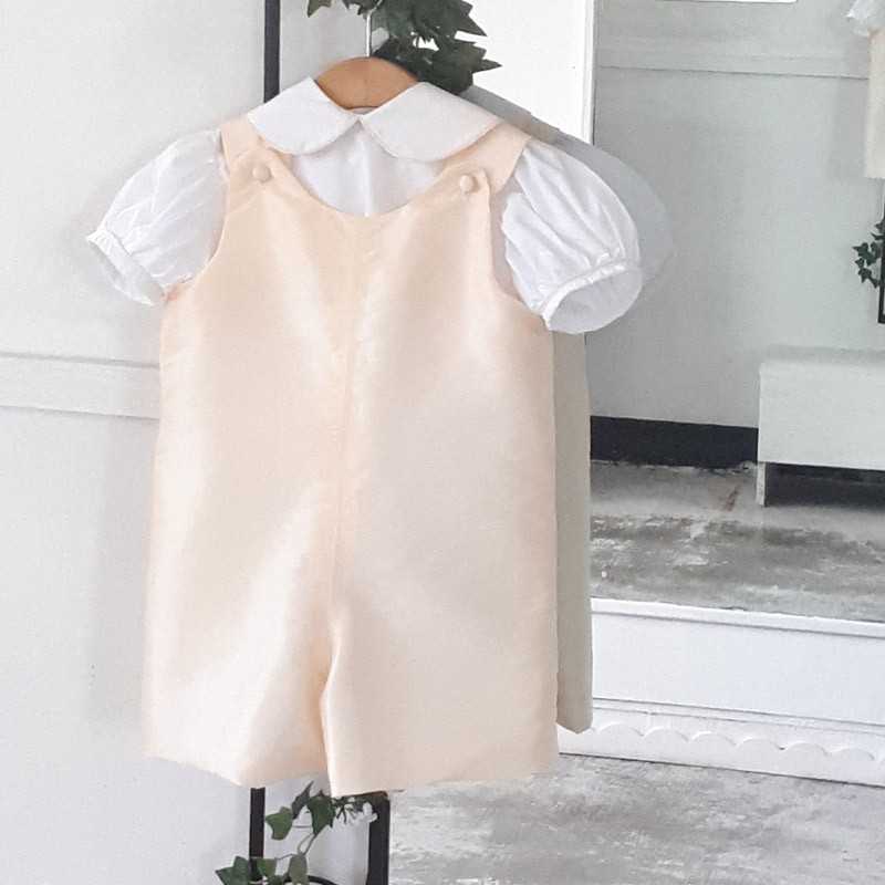 Ivory rompers for special occasions by Royal designer Little Eglantine