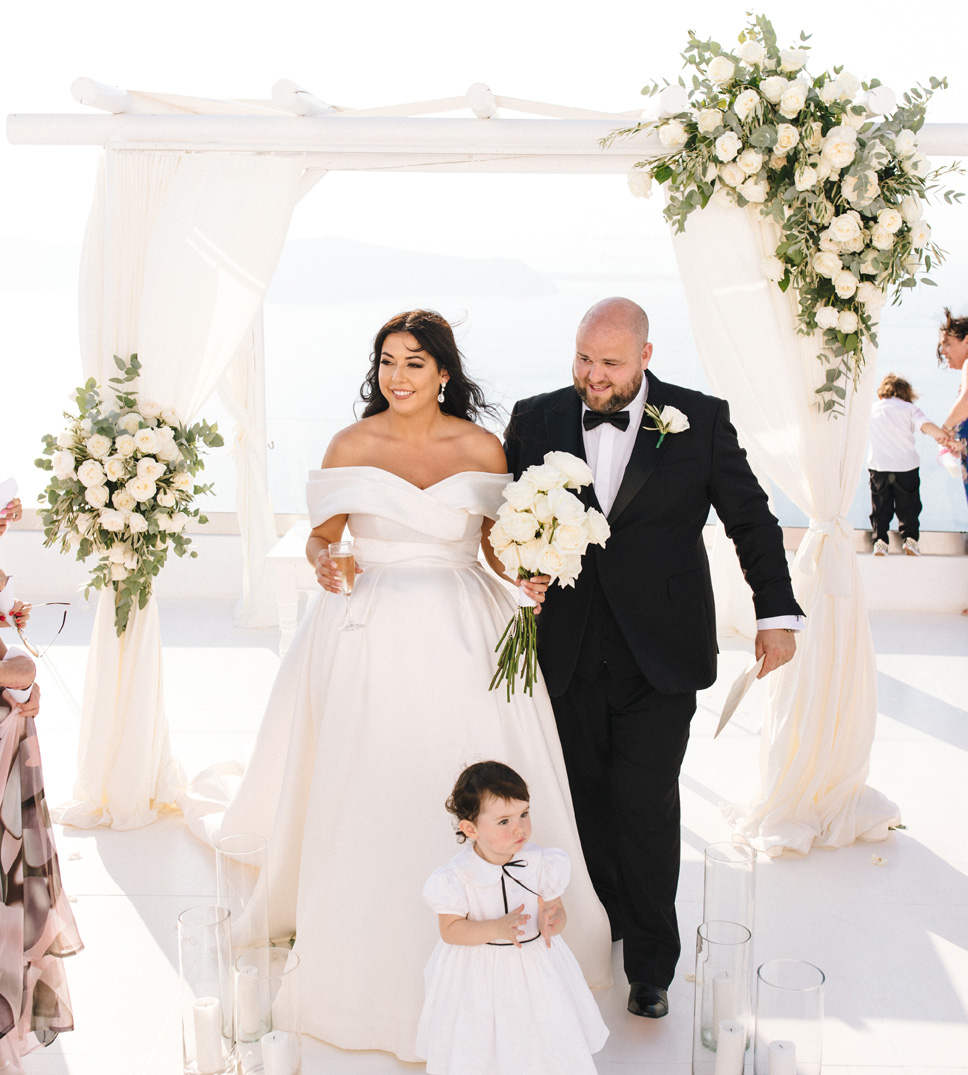 Black and white flower girl dress for a destination wedding