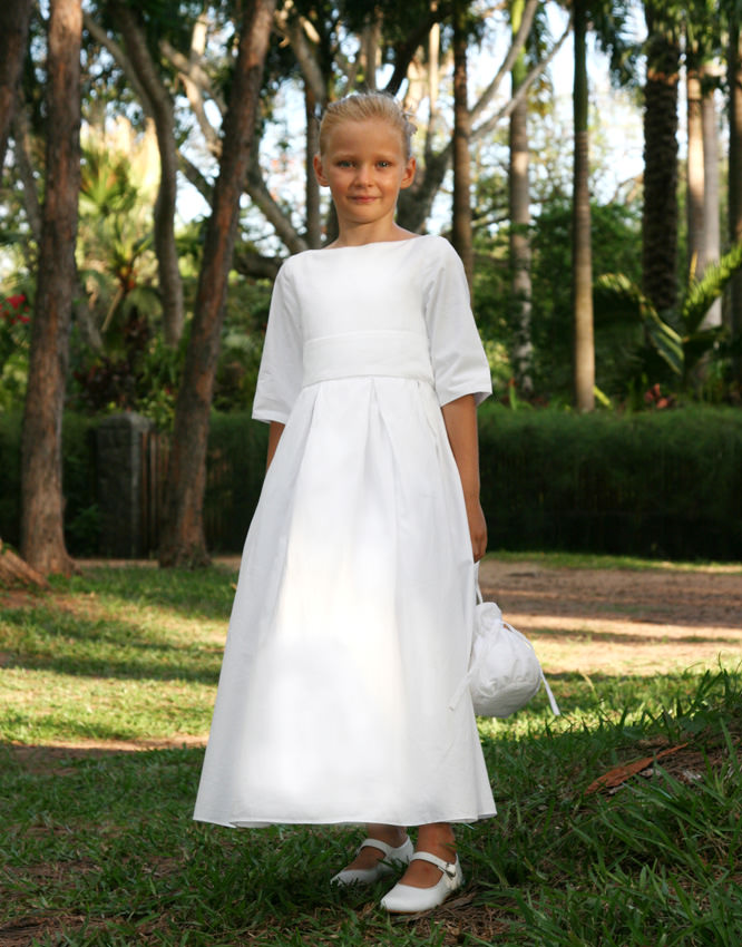 cotton first communion dress