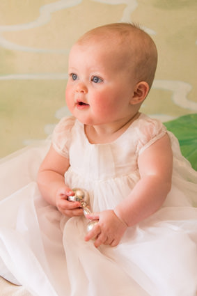 Christening dress by French designer Little Eglantine