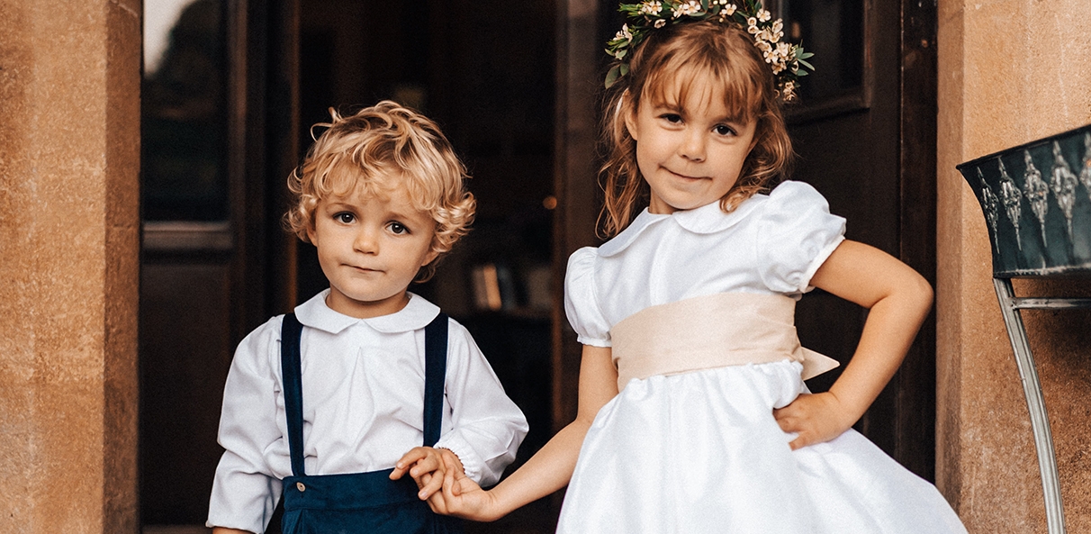 Pageboy and flower girl hot sale outfits